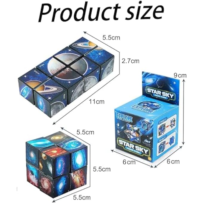 STARRY SKY INFINITY CUBE, STARRY SKY PLANET 3D PUZZLES, 2-IN-1 STARRY CLEAR SKY RUBIK'S CUBE, EDUCATIONAL GAME GIFTS - Image 2